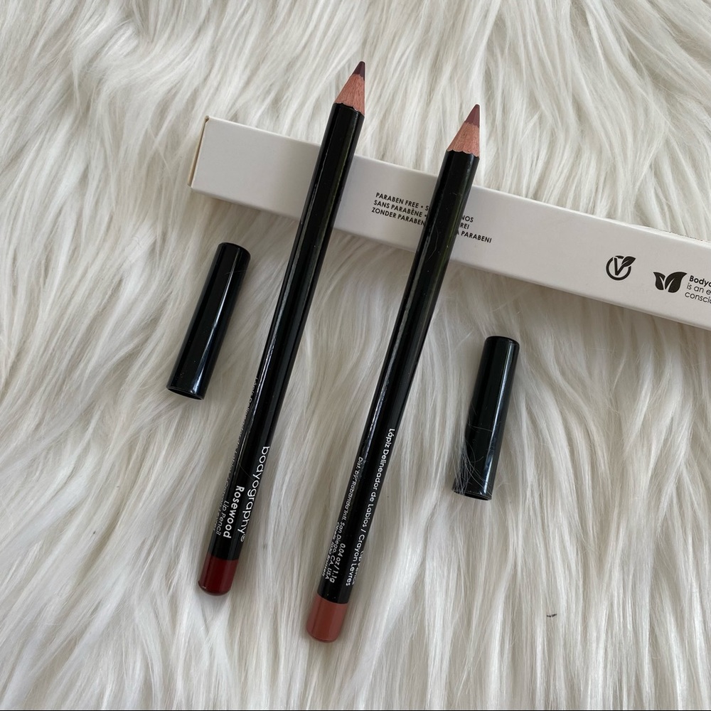 Bodyography Professional Cosmetics Lip Pencil 2 Pack - Pouty & Rosewood